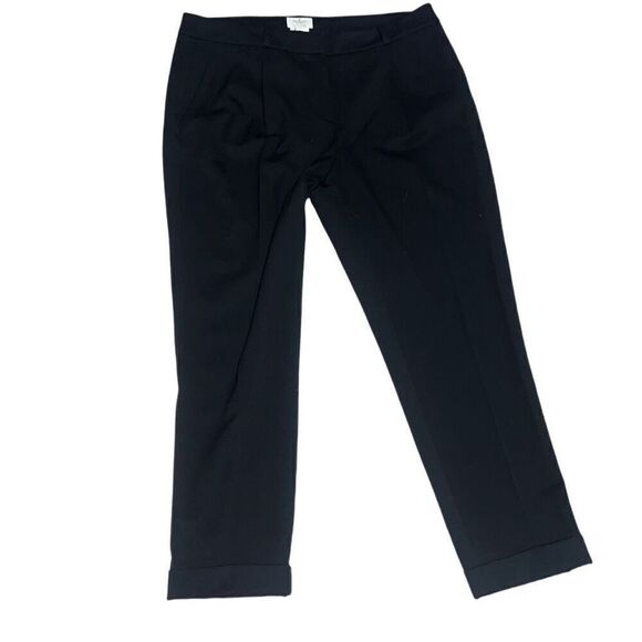 Kate Spade Black Trouser Pants Pleat Pockets Career Wear Office size 12 - Picture 1 of 7